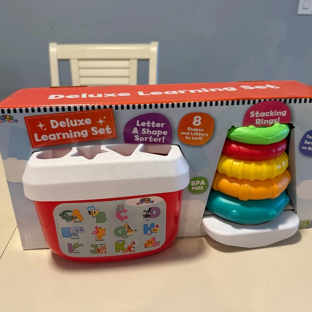 Deluxe Learning Set - Red and‎ Multicolor Stacking Rings